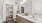 a spacious bathroom with a linen area